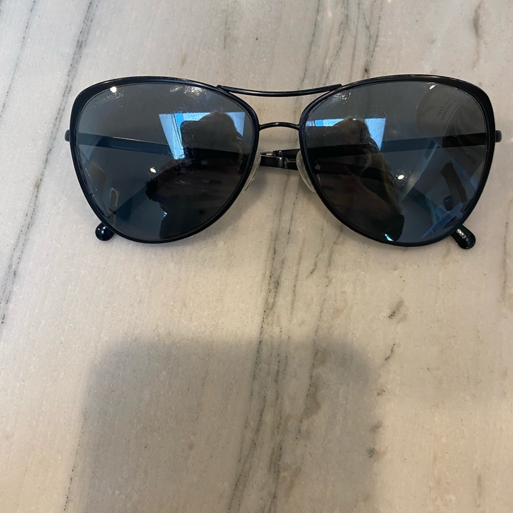 Chanel black aviator sunglasses
